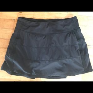 Lululemon black tennis running golf Skort 4